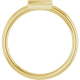 14K Gold Initial Z Ring - Yellow Gold - view 2