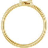14K Gold Initial K Ring - Yellow Gold - view 2