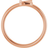 14K Gold Initial K Ring - Rose Gold - view 2