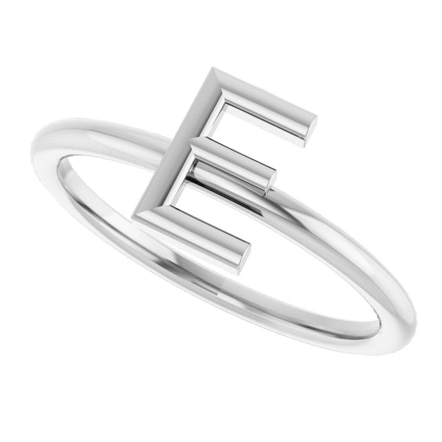 Platinum Initial E Ring - view 5