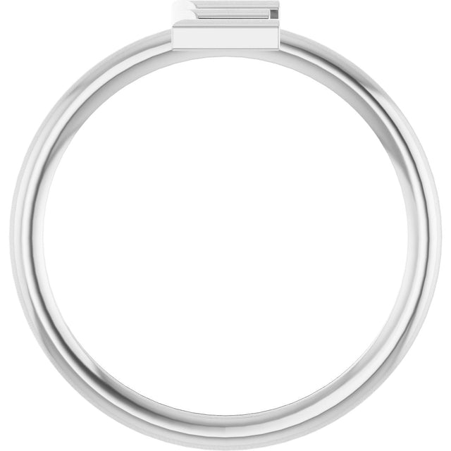 Platinum Initial E Ring - view 2