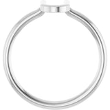 Platinum Initial U Ring - view 2