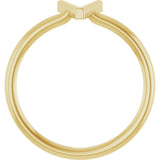 14K Gold Initial V Ring - Yellow Gold - view 2