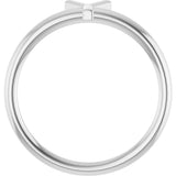 14K Gold Initial Y Ring - White Gold - view 2