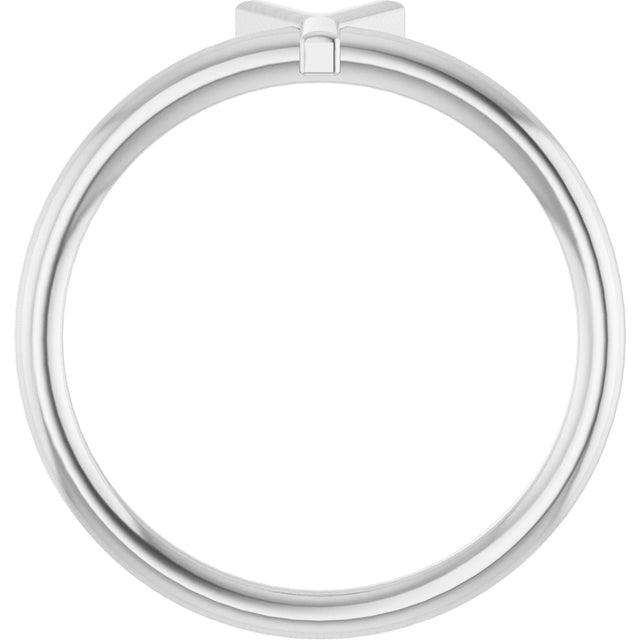 14K Gold Initial Y Ring - White Gold - view 2