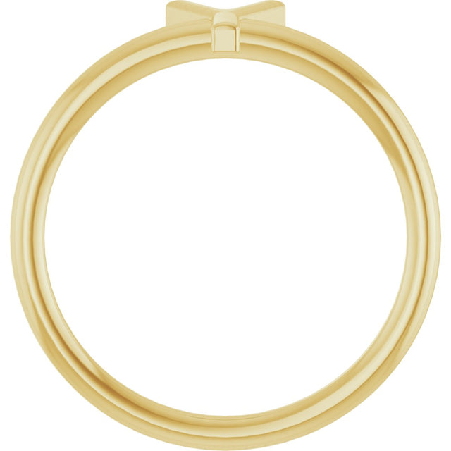 14K Gold Initial Y Ring - Yellow Gold - view 2