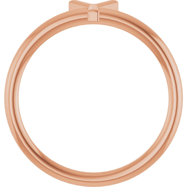 14K Gold Initial Y Ring - Rose Gold - view 2