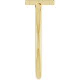 14K Gold Initial E Ring - Yellow Gold - view 4
