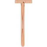 14K Gold Initial E Ring - Rose Gold - view 4