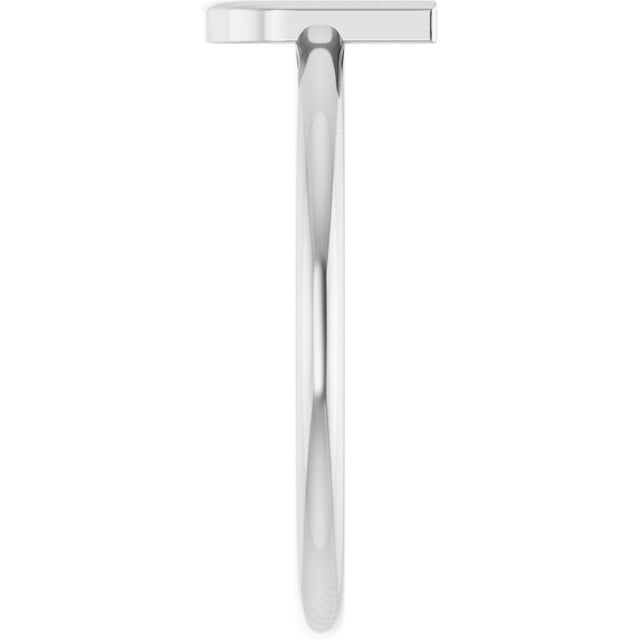 Platinum Initial U Ring - view 4