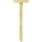 14K Gold Initial U Ring - Yellow Gold - view 4