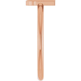 14K Gold Initial U Ring - Rose Gold - view 4