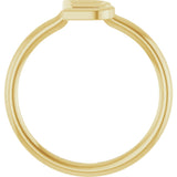 14K Gold Initial B Ring - Yellow Gold - view 2