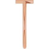 14K Gold Initial Y Ring - Rose Gold - view 4
