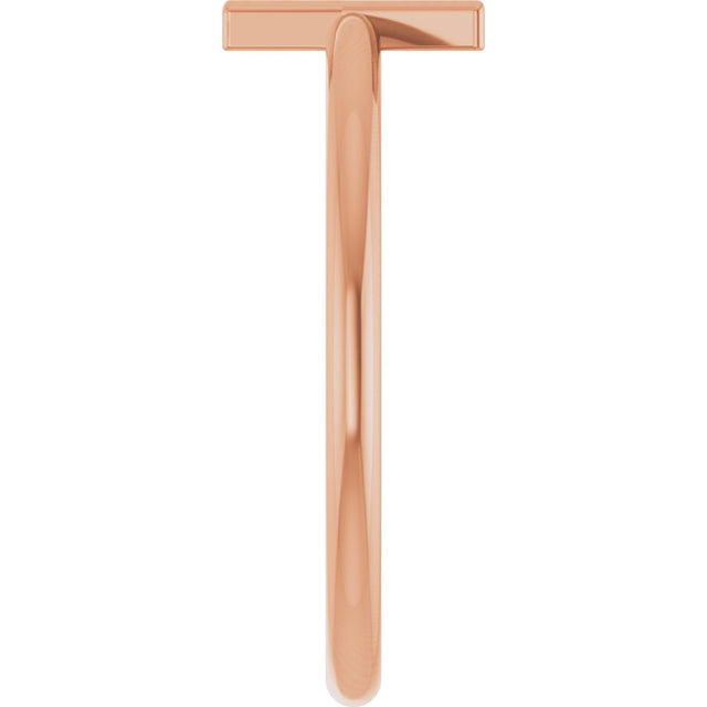 14K Gold Initial Y Ring - Rose Gold - view 4