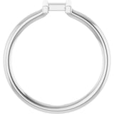 14K Gold Initial H Ring - White Gold - view 2