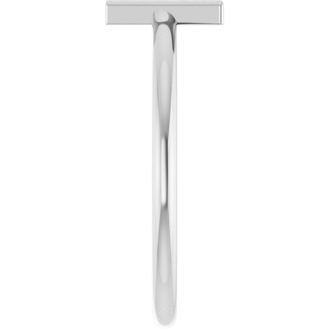 Platinum Initial V Ring - view 4