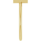 14K Gold Initial V Ring - Yellow Gold - view 4
