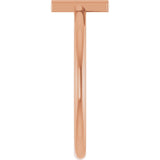 14K Gold Initial V Ring - Rose Gold - view 4
