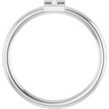 14K Gold Initial I Ring - White Gold - view 2
