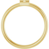 14K Gold Initial I Ring - Yellow Gold - view 2