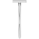 14K Gold Initial M Ring - White Gold - view 4