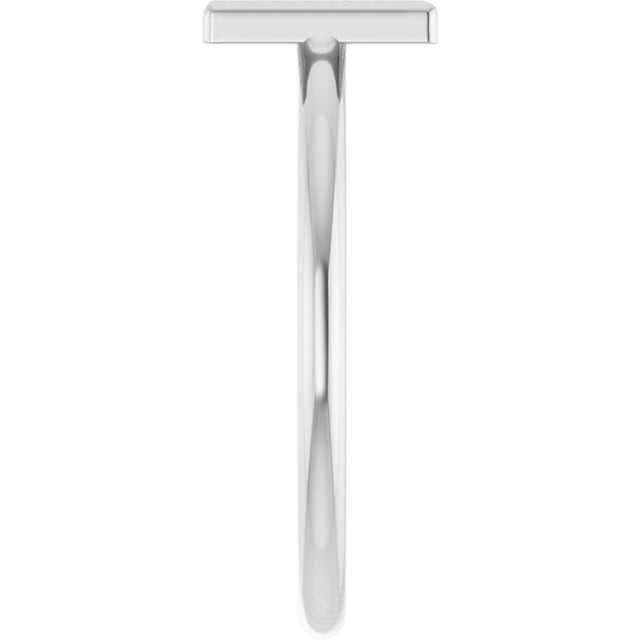 14K Gold Initial M Ring - White Gold - view 4
