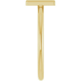 14K Gold Initial M Ring - Yellow Gold - view 4