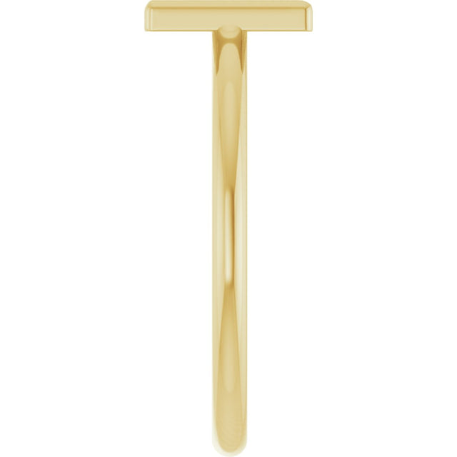 14K Gold Initial M Ring - Yellow Gold - view 4