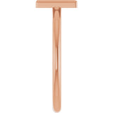 14K Gold Initial M Ring - Rose Gold - view 4