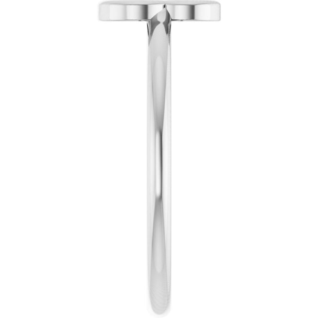 Platinum Initial B Ring - view 4