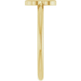 14K Gold Initial B Ring - Yellow Gold - view 4