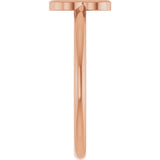 14K Gold Initial B Ring - Rose Gold - view 4