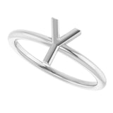 14K Gold Initial Y Ring - White Gold - view 5