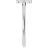 14K Gold Initial I Ring - White Gold - view 4