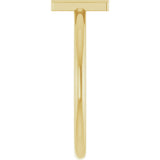 14K Gold Initial N Ring - Yellow Gold - view 4