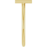 14K Gold Initial W Ring - Yellow Gold - view 4
