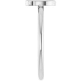 Platinum Initial Q Ring - view 4