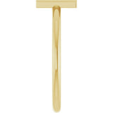 14K Gold Initial H Ring - Yellow Gold - view 4