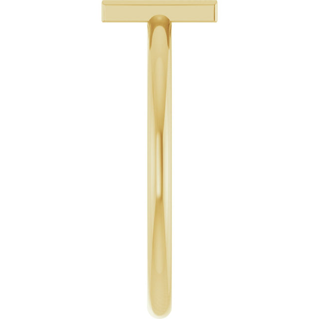 14K Gold Initial H Ring - Yellow Gold - view 4