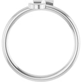 Platinum Initial J Ring - view 2