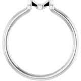 Platinum Initial M Ring - view 2