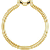 14K Gold Initial M Ring - Yellow Gold - view 2