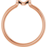 14K Gold Initial M Ring - Rose Gold - view 2