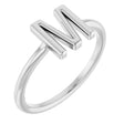 Platinum Initial M Ring