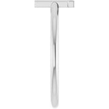 14K Gold Initial T Ring - White Gold - view 4