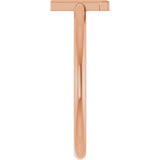 14K Gold Initial T Ring - Rose Gold - view 4
