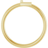 14K Gold Initial L Ring - Yellow Gold - view 2