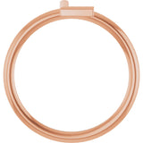 14K Gold Initial L Ring - Rose Gold - view 2