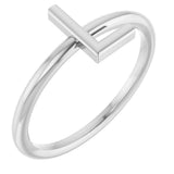Platinum Initial L Ring